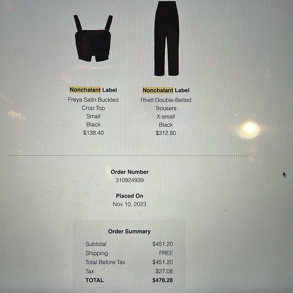 BLACK - Nonchalant Freya crop top and matching double-belted trousers - Picture 8 of 8